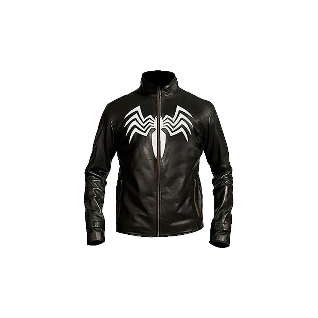 Venom Eddie Brock Spiderman Black Original Leather Jacket – Leather